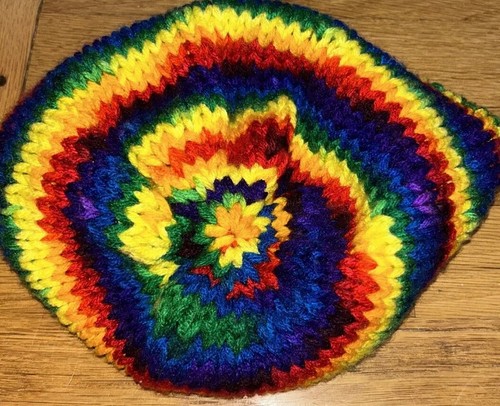 Bright Colored Handmade Pride Knitted Hat - Picture 3 of 3