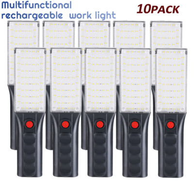 Magnetic LED Work Light Portable Flashlight with Hanging Hook USB Rechargeable