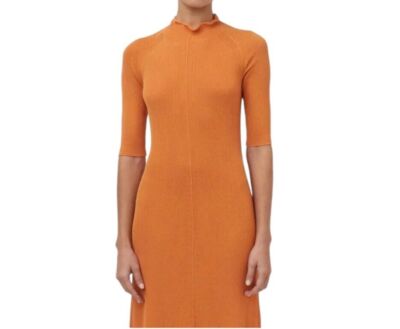 CAMILLA AND MARC Roca Knit Dress | Dusty Orange, Ribbed, Maxi/Long, | eBay