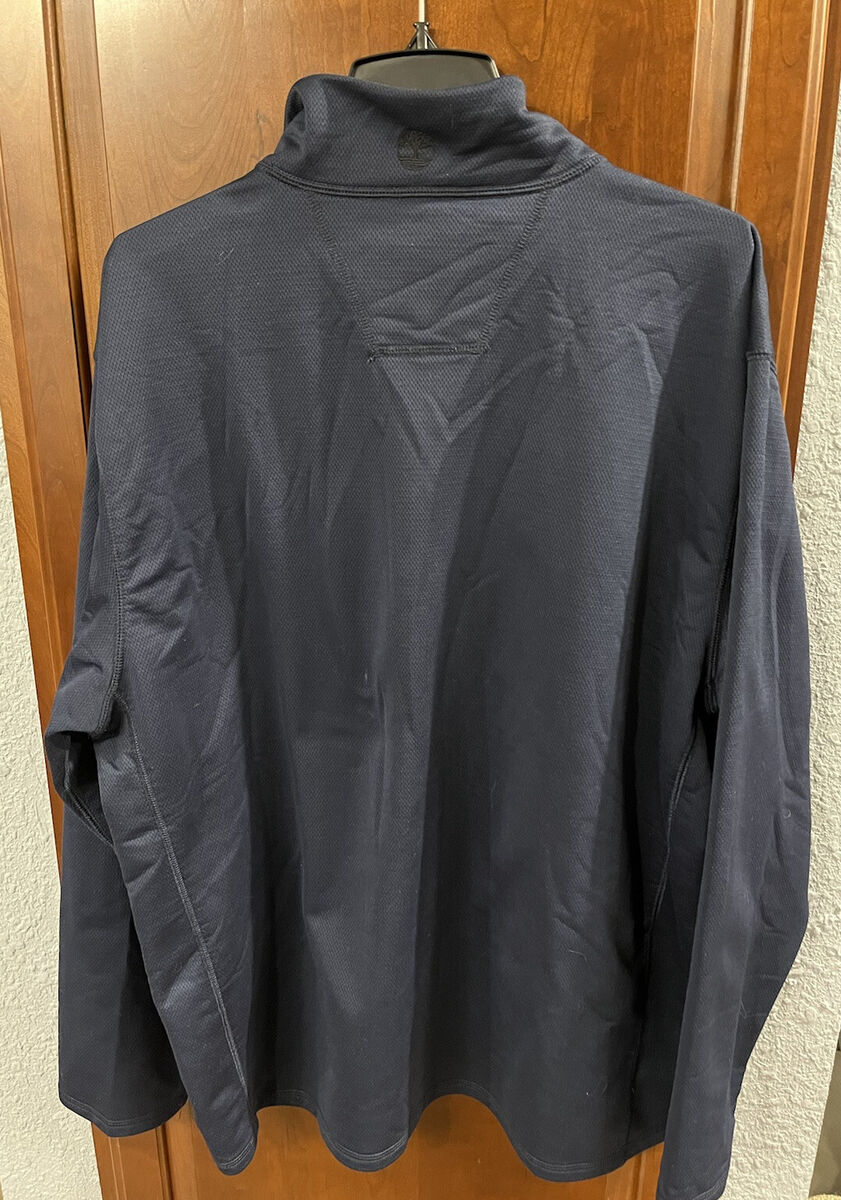 Timberland Men's Navy 1/4 Zip Pull Over Jacket RN 36543 Size Timberland Men's Navy 1/4 Zip Pull Over Jacket RN 36543 Size