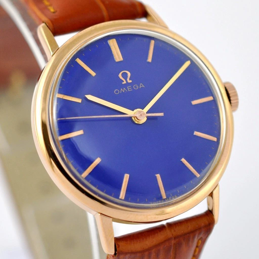 1960 Omega 18k Manual Wind Watch With Custom Colored Shiny, 45 OFF