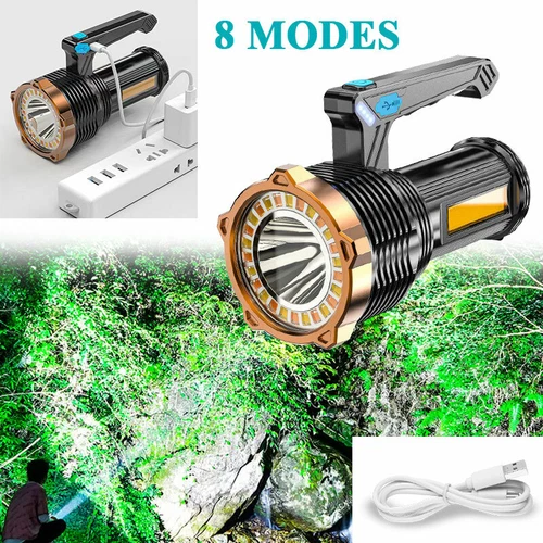 Super Bright 22000000LM LED Flashlight High Powered Torch USB Rechargeable Lamp - Picture 11 of 24