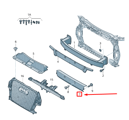 NOUVEAU COUVERCLE DE PARE-CHOCS AVANT AUDI RSQ3 8U 8U0807217B9B9 ORIGINAL