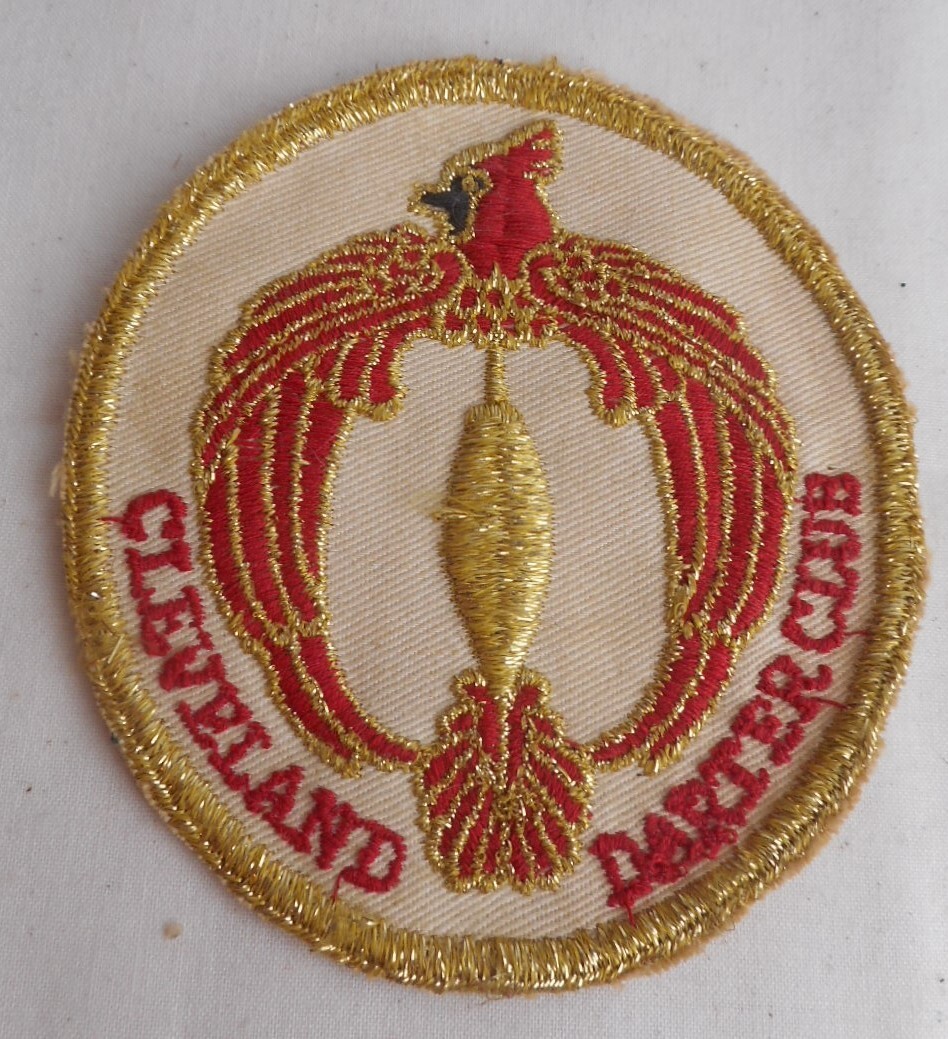 CLEVELAND DARTER CLUB Patch Ohio Darts 41/4" High x 33/4" Wide Gold