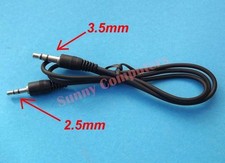 AUX 2.5mm Male to 3.5mm Male M/M Stereo Audio Cable Headset Converter Adapter AU