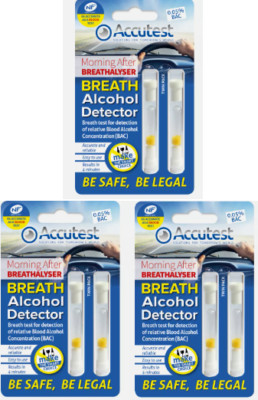 Einweg Alkohol Alkoholtester Atemtester Kit Test - 6 Tests UK EU zertifiziert