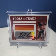 2004 ABSOLUTE MEMORABILIA NOLAN RYAN TOOLS OF THE TRADE JERSEY PATCH AUTO 1/5