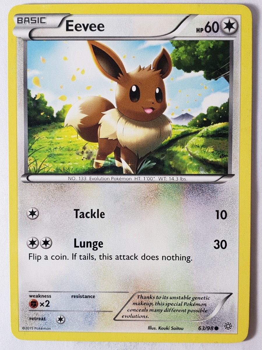 Eevee 63/98 LP - Ancient Origins Pokemon Card Kouki Saitou Art | eBay
