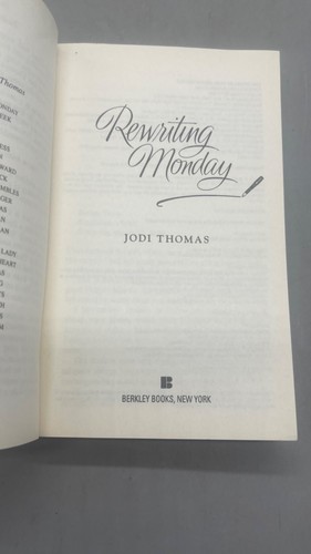 Rewriting Monday Jodi Thomas Paperback book Novel Romance Fiction Berkley READ - Picture 4 of 6