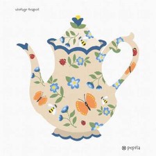 Vintage Teapot Needlepoint Kit or Canvas