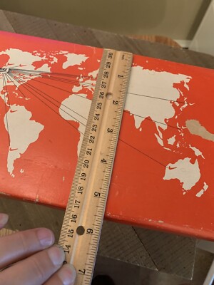 Vintage Nike Orange Shoe BOX ONLY 1780 Oceania World Map Cover