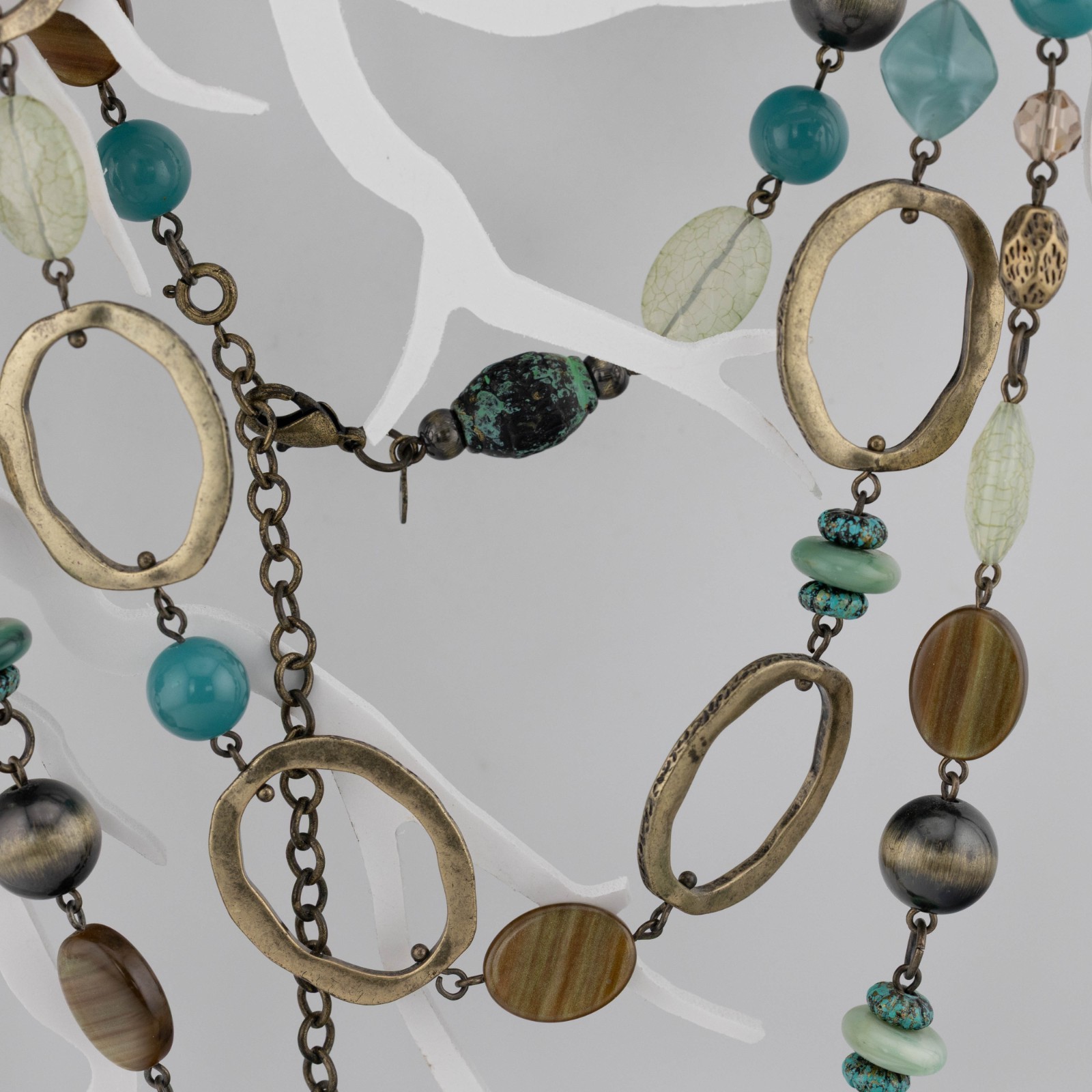 Multi-Strand Statement Boho Necklace 32" - image 6