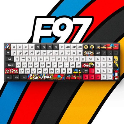 iQunix F97 mechanical keyboard Graffiti Diary TTC Speed Silver RGB Hotswappable