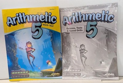 Abeka Arithmetic 5 Quarter 4 5th Ed 2024 Work Text & Quizzes,Tests, Speed Drills