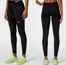 NIKE Pro Black Women's Athletic Tight Leggings Size Small Gym Running Dri- Fit