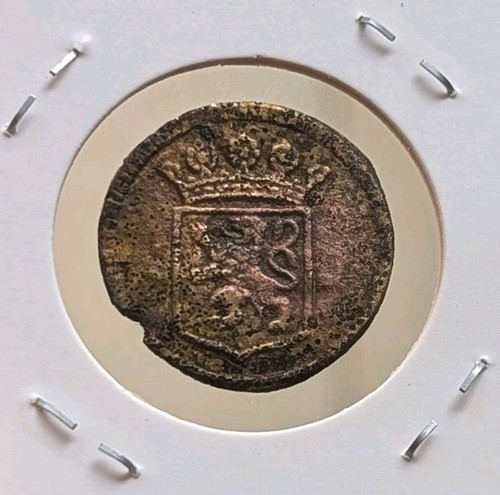 RARE ! 1752 Netherlands Voc Duit New York Penny Holland Brass Not Copper Coin_53 - Picture 2 of 7