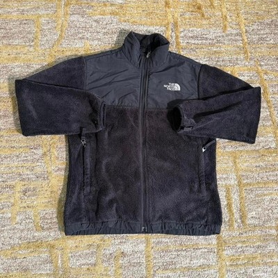 The North Face High Pile Fleece Jacket Black Full Zip Girls Large