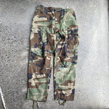 Vintage US Army Pants Mens Medium Regular Woodland Camo BDU Combat Cargo 80s