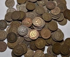 147 Indian Head Pennie 1c Cent Mixed Full Dates circulated 1 Pound