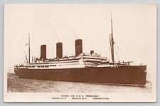 Cunard Line RMS Berengaria The Happy Ship  RPPC