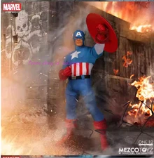 Perfect Mezco Toyz 1/12 Captain America Christmas Gift Action Figure In Stock