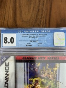Castlevania GBA Classic NES Series - CGC Graded Sealed 8.0 A