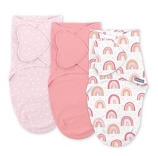 SwaddleMe Swaddle Set Pink White Multicolor Rainbow Polka Dot Pattern