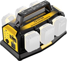 6 Ports 1000W Power Inverter Rapid Charger for Dewalt 20V Battery for Emergency