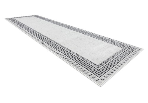 Alfombra Corredor Moderna Elegante Estructural ALLURE Marco Griego Glamour Blanco/Gris - Imagen 4 de 10