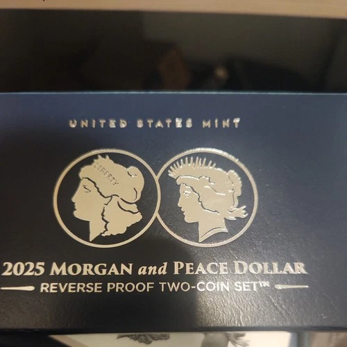 US Mint 2025-S Morgan Peace Silver Dollar Reverse Proof 2 Coin Set (25XS)