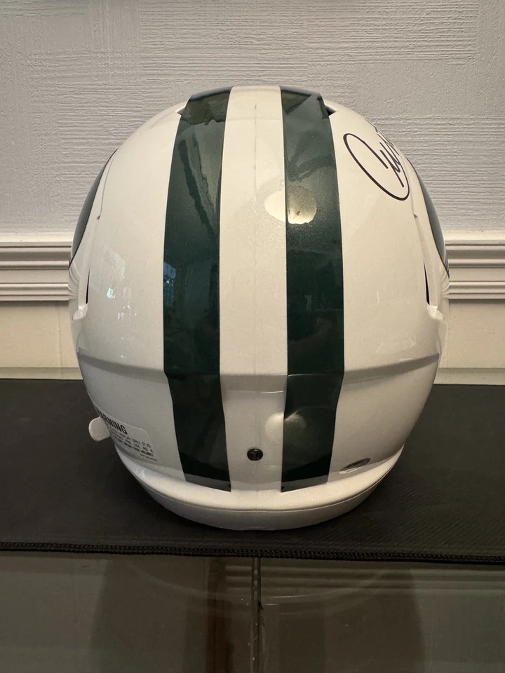 NY Jets CURTIS MARTIN Signed Full Size Riddell Speed Replica Helmet AUTO w/ COA - Image 4 of 4
