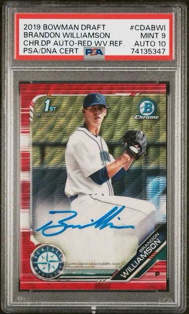 2019 Bowman Draft Brandon Williamson RED WAVE AUTO 1/5 #CDABWI