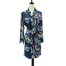 Diane von Furstenberg NWT 8 Navy Prita Abstract Butterfly Print Silk Dress