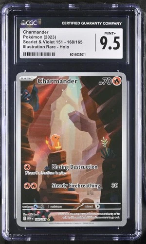 2023 Scarlet & Violet 151 #168/165 Charmander CGC 9.5
