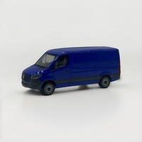Herpa Mb Sprinter \'18 Kasten Flachdach Blau 096485