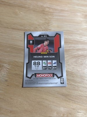 2026 Panini Prizm Monopoly FIFA World Cup Heung-Min Son Gold