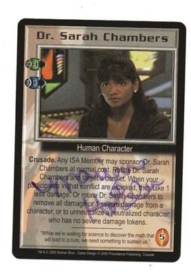 BT's Babylon 5 CCG  Dr. Sarah Chambers  Embossed  / Autograph NM never played