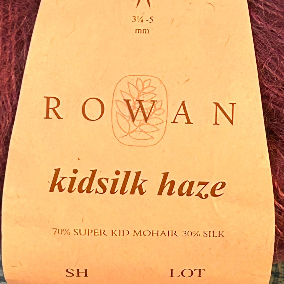 Rowan Kidsilk Haze Yarn 25g 70% Mohair 30% Silk Dewberry Purple and Smoke Grey - Image 2 of 4