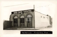 Tombstone AZ Arizona Street Bird Cage Theatre RPPC Photo Postcard COPY