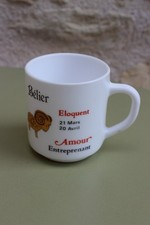 Tasse Bélier · Mug vintage · Astrologie · Céramique ancienne