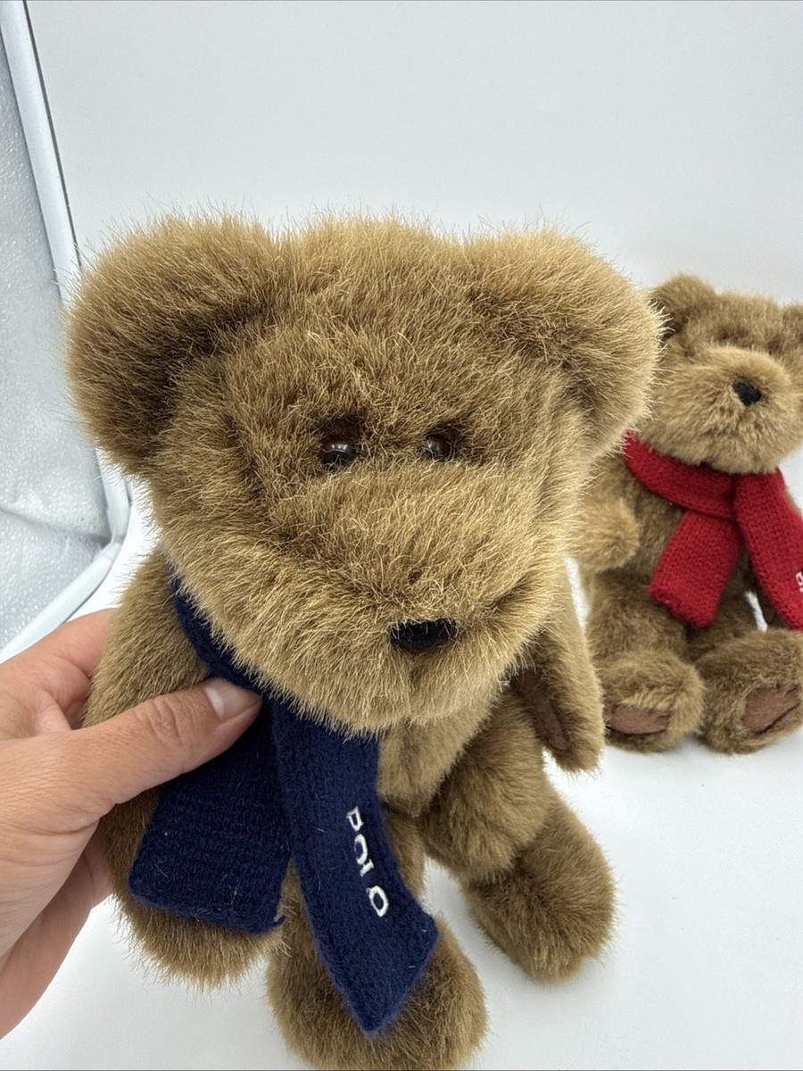 Vtg Polo Ralph Lauren Plush Brown Teddy Bear Scarf 10