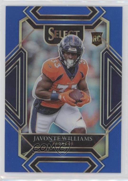 2021 Panini Select Club Level Blue Prizm 41/99 Javonte Williams Rookie RC 0ii1