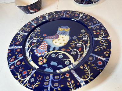 Iittala  Taika  Dinner Plate Blue Pattern 11.75  Finland (70)