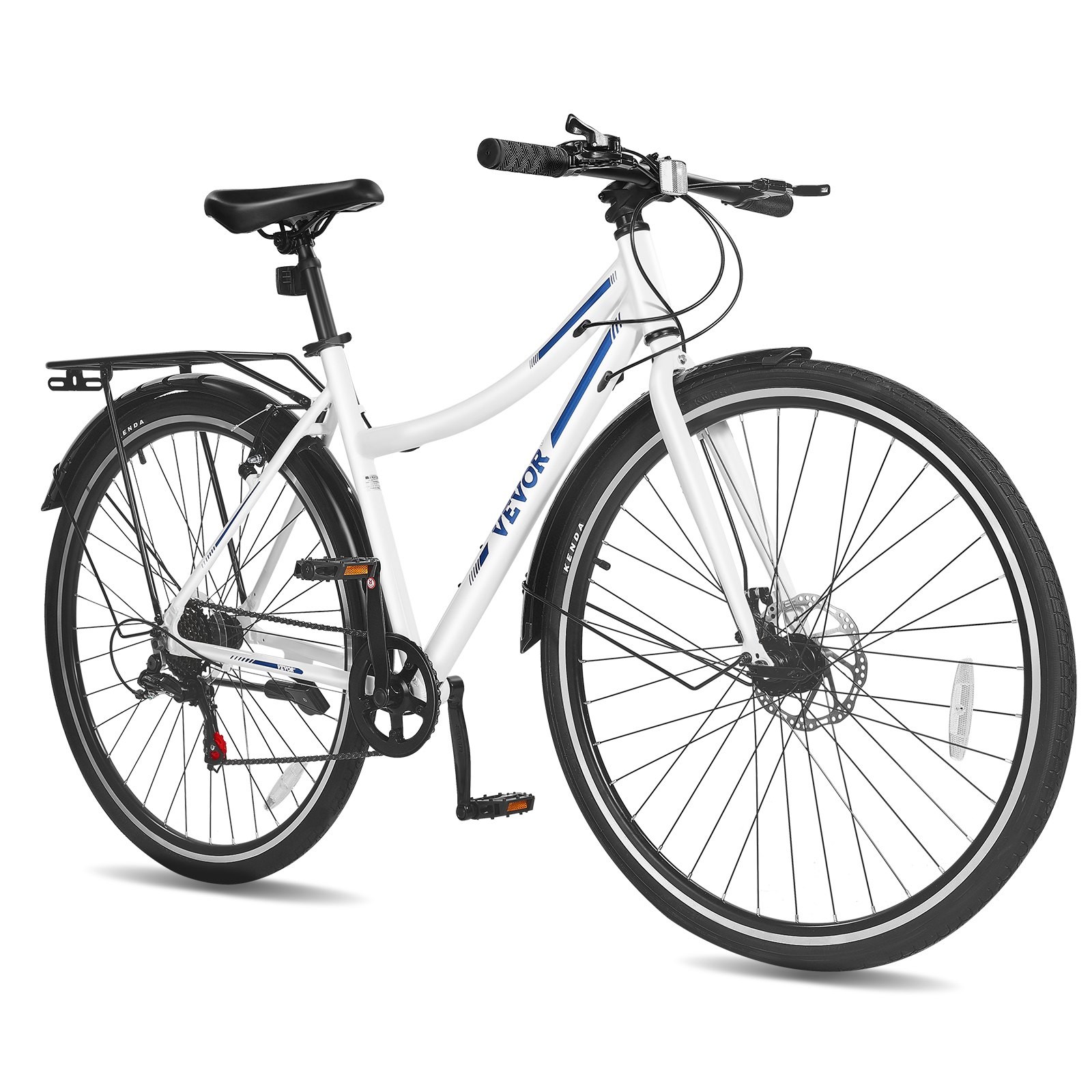 VEVOR Hybrid Bike,Lightweight Aluminum Frame Bike,700c Wheel Men and Women Hybri