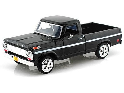 1969 F-100 Pickup Truck Black 1/24 Diecast Model Car by Motormax 79315bk