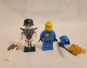 Lego Skull Motorbike 2259 Ninjago Jay 100% Complete Set Golden Weapons Skulkin