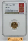 2026 Eagle 1/10 oz Gold $5, NGC MS 69,  The Official Red Book Label - #B59162