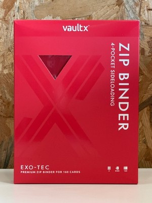Fire Red Premium Zip Binder Exo-Tec (4-Pocket 160 cartas) Vault X