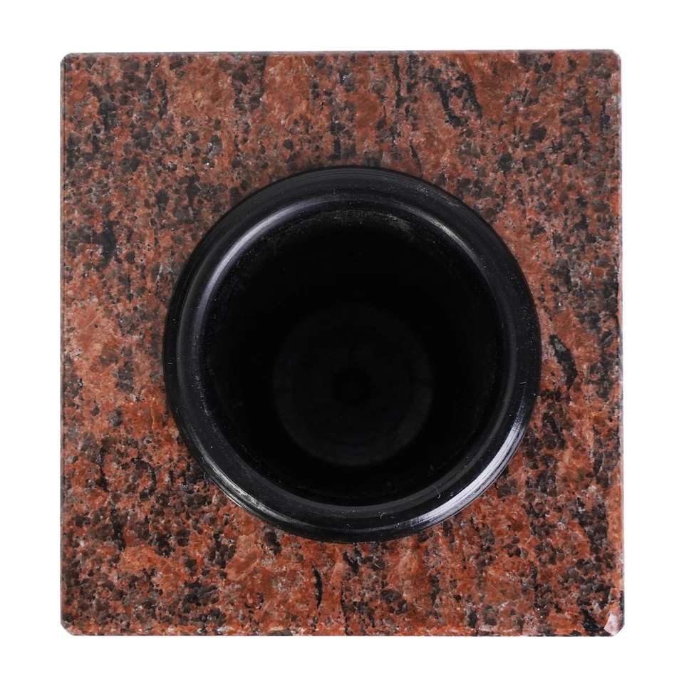 Grab-Vase Granit Vanga eckig Friedhof-Vase Grab-Schmuck Blumen-Vase Hochwertig - Bild 3 von 3