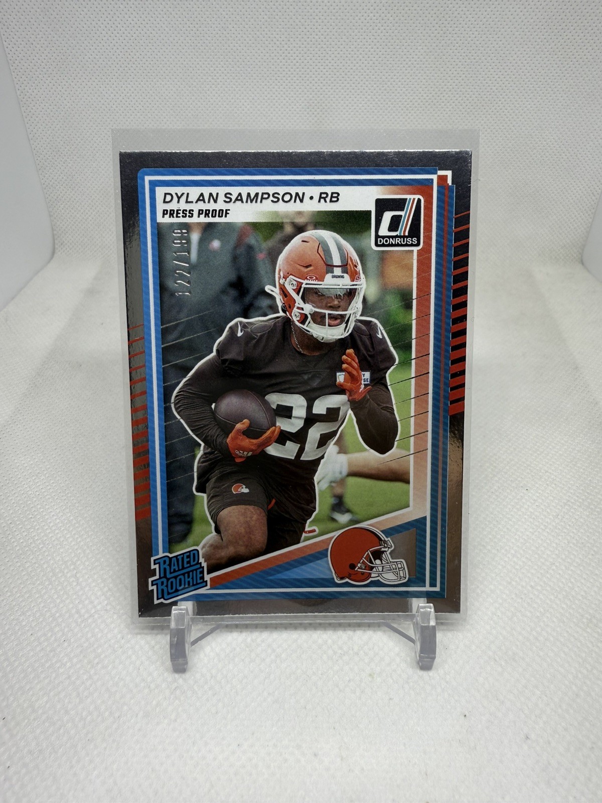 2025 Panini Donruss-DYLAN SAMPSON #389 Rated Rookie Silver Press Proof /199 SP